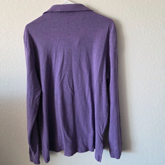 Polo Ralph Lauren Women XL Purple Long-Sleeve Polo Shirt 100% Cotton Classic Fit - Picture 5 of 9